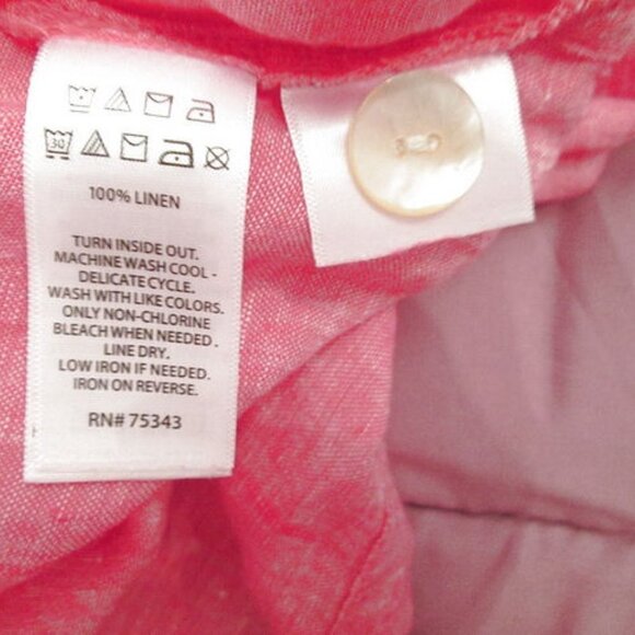 NWT Tahari LINEN Shirt Size S BLOUSE Tunic Top 3/4 SLEEVES V-Neck LIGHTWEIGHT - Picture 12 of 12